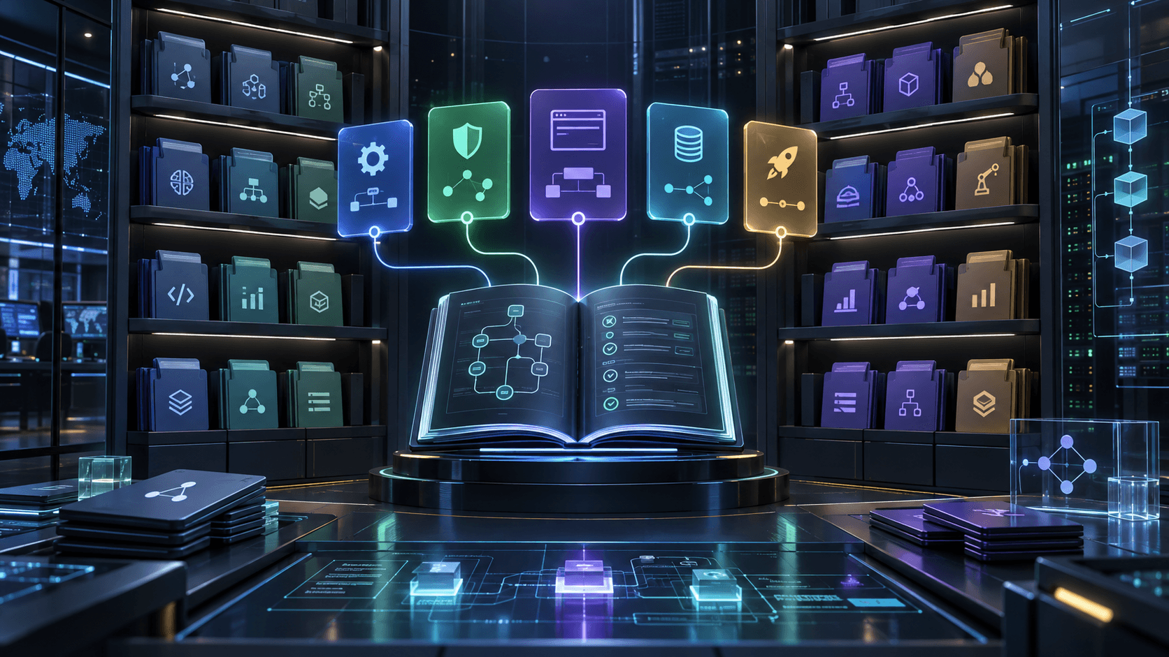 A reusable enterprise library of AI workflows